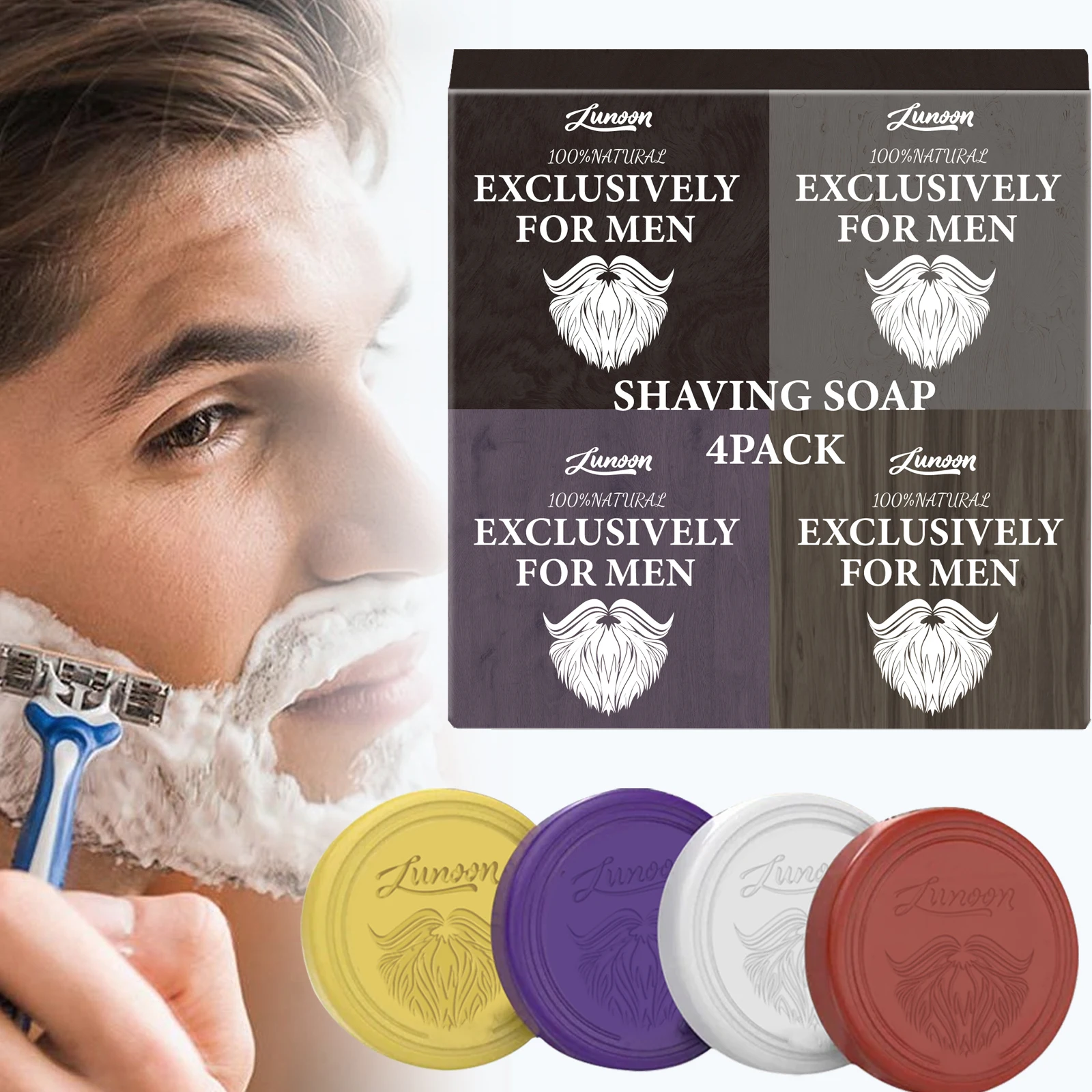 Skincare Natur E - Sapone da Barba al Sandalo per