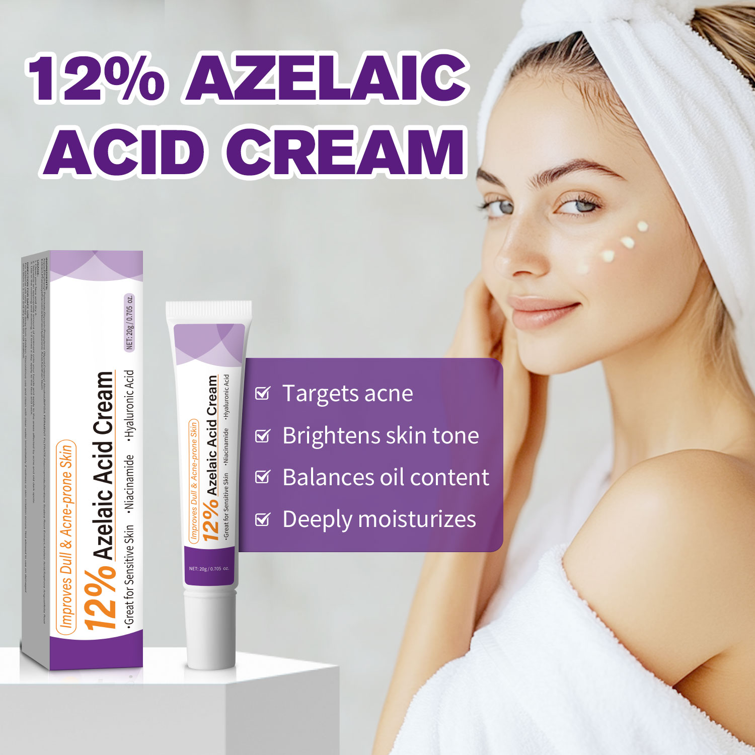Azelaic Acid Cream - Crema all'Acido Azelaico Delicato per Migliorare